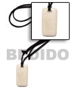 Cebu Island 40mmx55mm White Bone Tag Surfer Necklace Philippines Natural Handmade Products