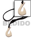 Cebu Island White Carabao Bone Hook Surfer Necklace Philippines Natural Handmade Products