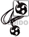 Cebu Island 45mm Black Celtic Carabao Surfer Necklace Philippines Natural Handmade Products