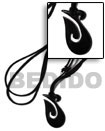 Cebu Island Celtic Black Carabao Horn Surfer Necklace Philippines Natural Handmade Products