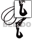 Cebu Island Black Carabao Horn Hook Surfer Necklace Philippines Natural Handmade Products