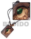 Cebu Island Clay Skull On 60mmx40mm Surfer Necklace Philippines Natural Handmade Products