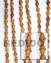 Cebu Island Bayong Double Cones 10 Wood Beads Philippines Natural Handmade Products