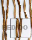 Cebu Island Robles Football Stick 6x25 Wood Beads Philippines Natural Handmade Products