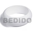 Cebu Island White Stained High Gloss Wooden Bangles Philippines Natural Handmade Products