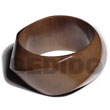 Twisted Natural Wood Chunky Bangle