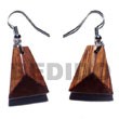 Cebu Island Dangling 20mmx17mm Wooden Earrings Wooden Earrings Philippines Natural Handmade Products