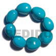 kukui seed nut necklace wood beads elastic 8