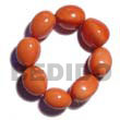 Cebu Island Elastic 8 Pcs. Wooden Wooden Imitation Kukui Nuts Philippines Natural Handmade Products